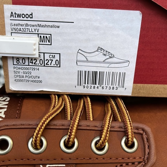 Vans Atwood Leather Brown/Marshmallow Men’s sneakers - Picture 16 of 16